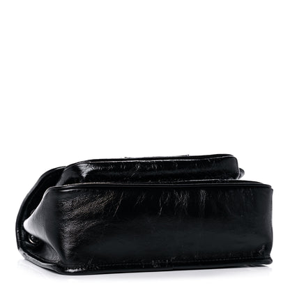 Saint Laurent Crinkled Calfskin Matelasse Monogram Baby Niki Chain Satchel Black 4 of 13