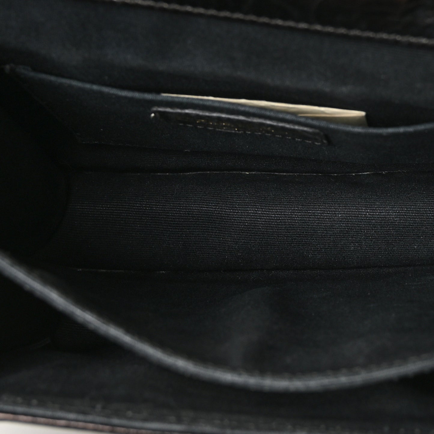Glazed Calfskin Quilted Rita Top Handle Flap Black