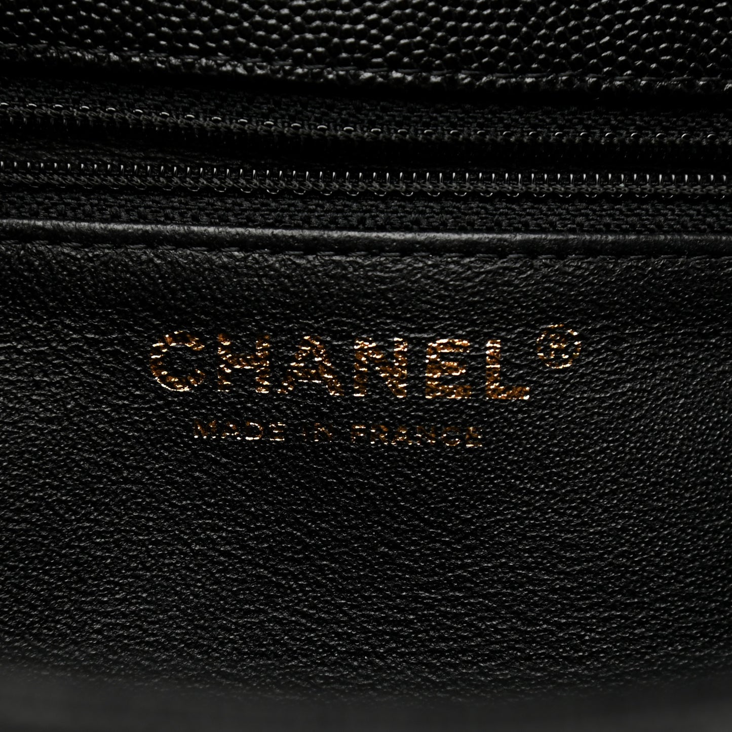 Caviar Quilted Flap Clutch Black