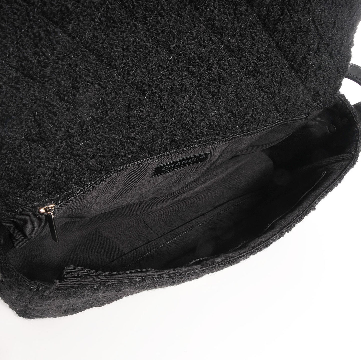 Tweed Easy Reissue Large Messenger Flap Black