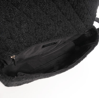 Chanel Tweed Easy Reissue Large Messenger Flap Black 5 of 8