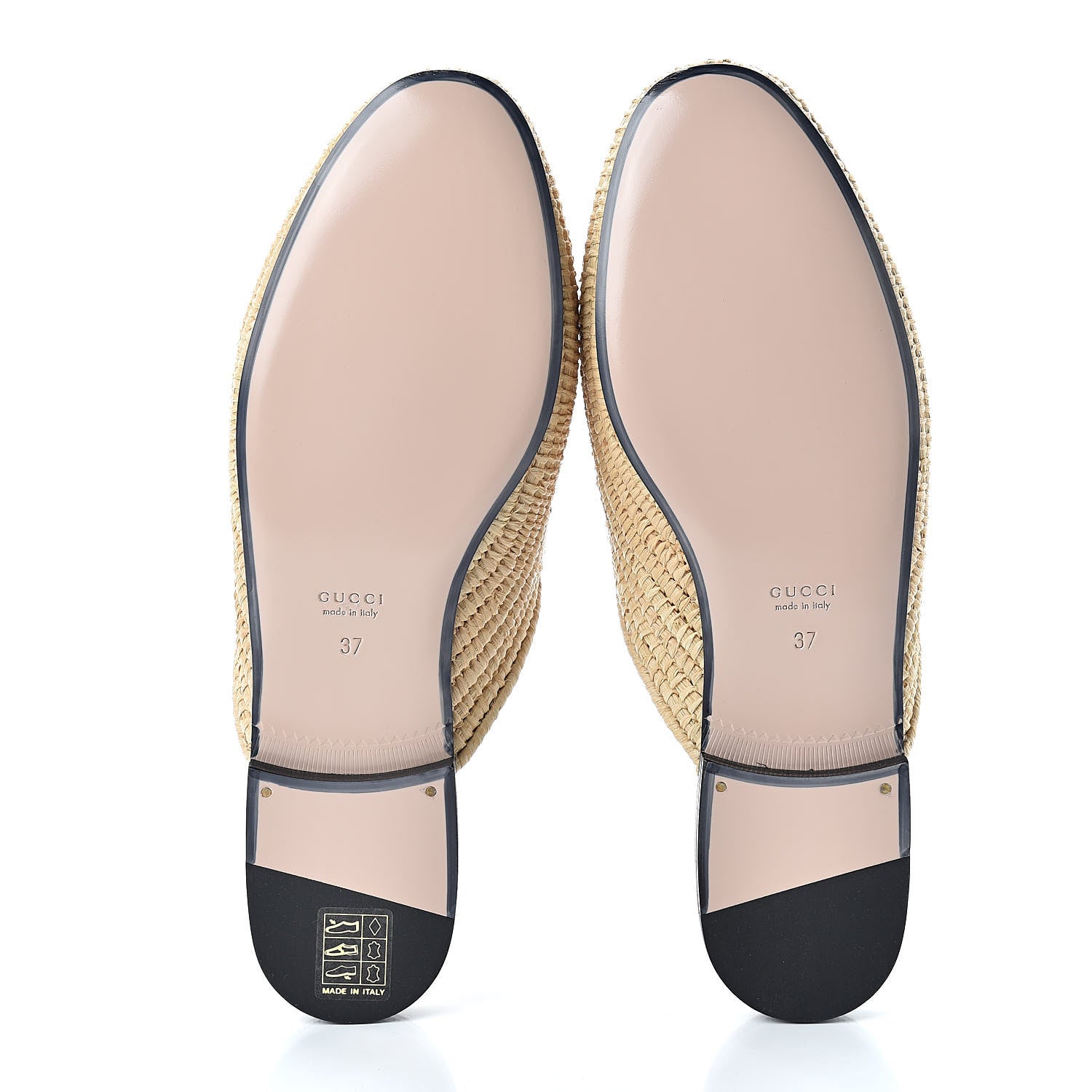 Gucci Raffia Womens Princetown Slippers 37 Naturale Sand Storm 6 of 8