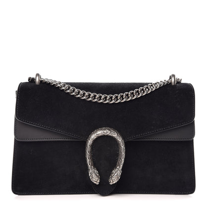 Gucci Suede Small Dionysus Shoulder Bag Black 1 of 13
