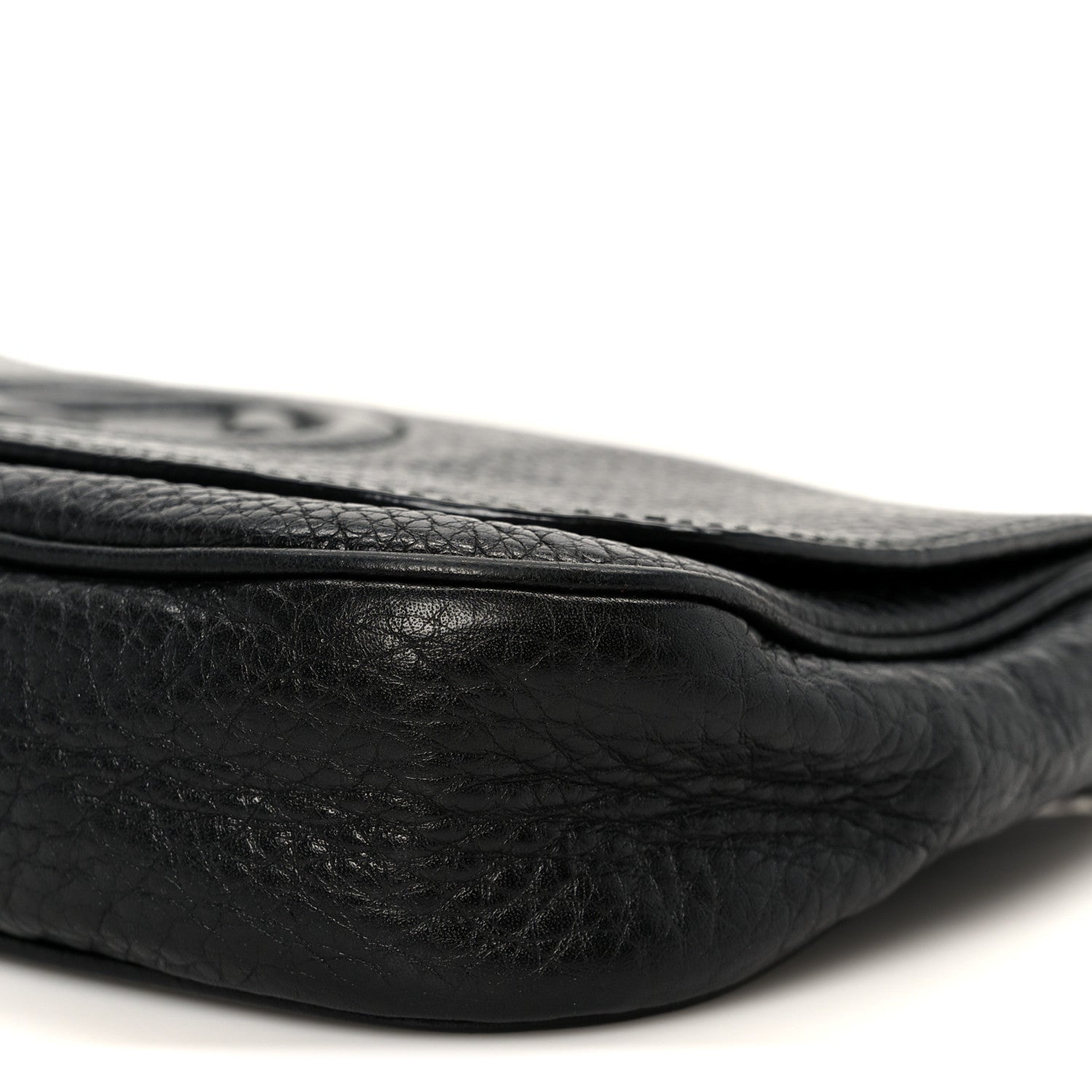 Gucci Pebbled Calfskin Medium Soho Flap Crossbody Black 11 of 11