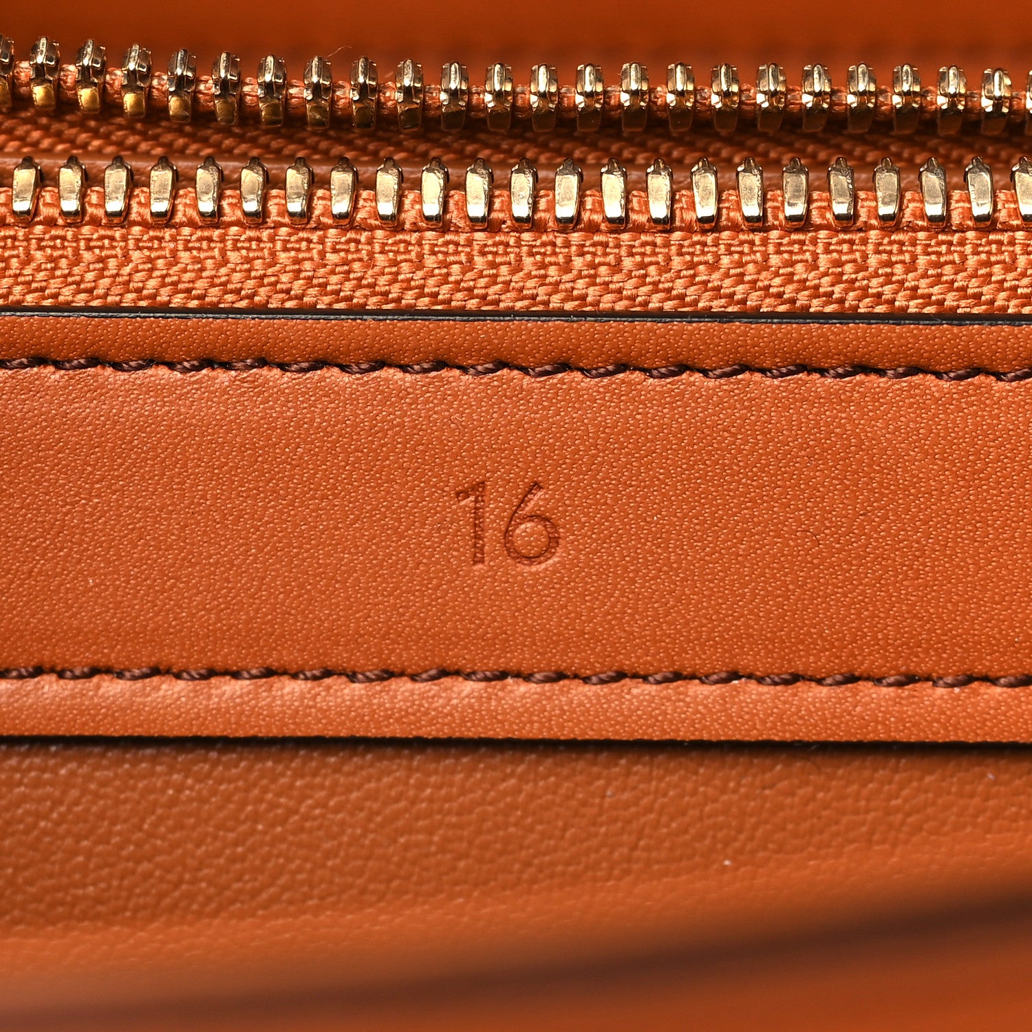Celine Satinated Calfskin Medium 16 Top Handle Bag Tan 8 of 10