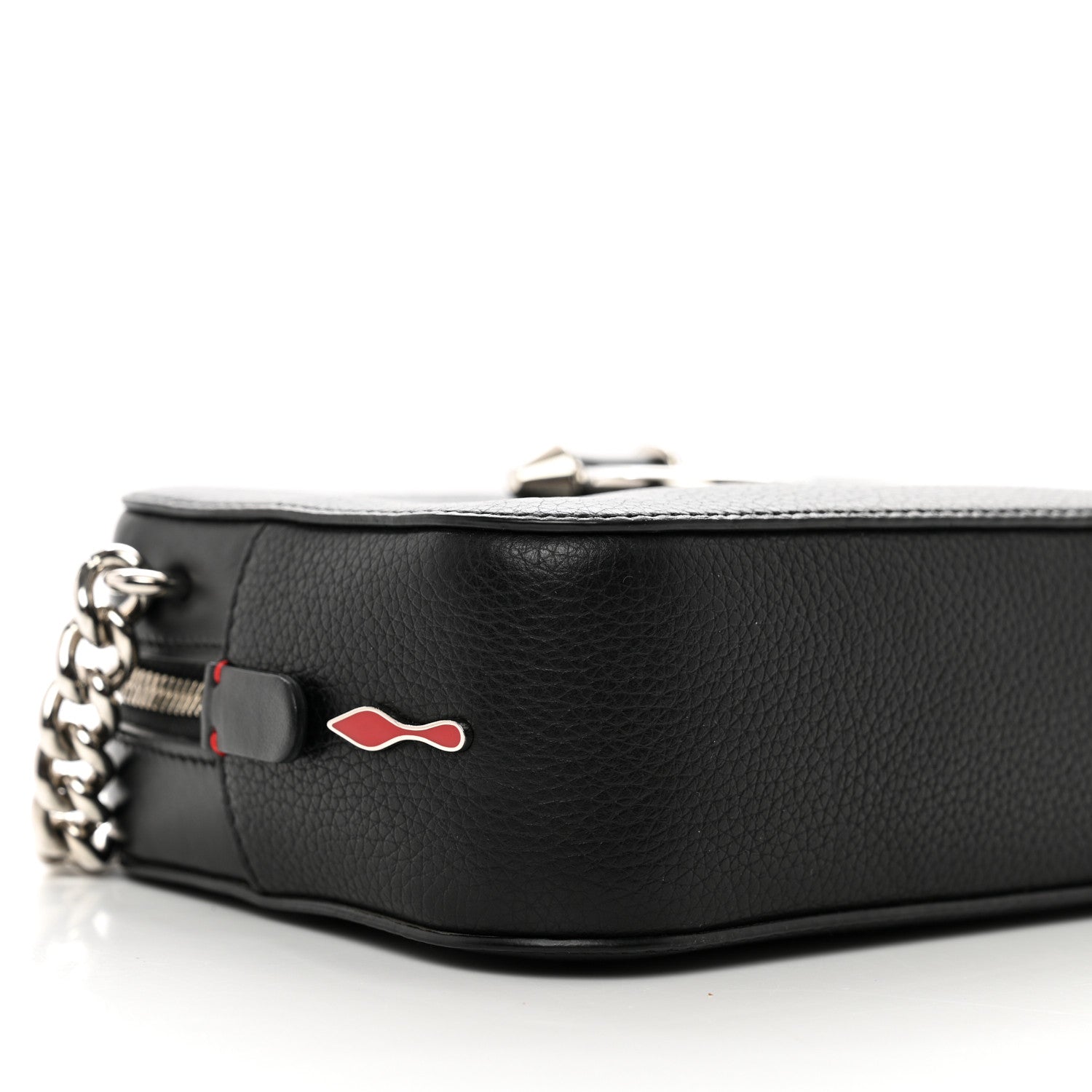Christian Louboutin Empire Calfskin Mini Rubylou Crossbody Black Red 9 of 10