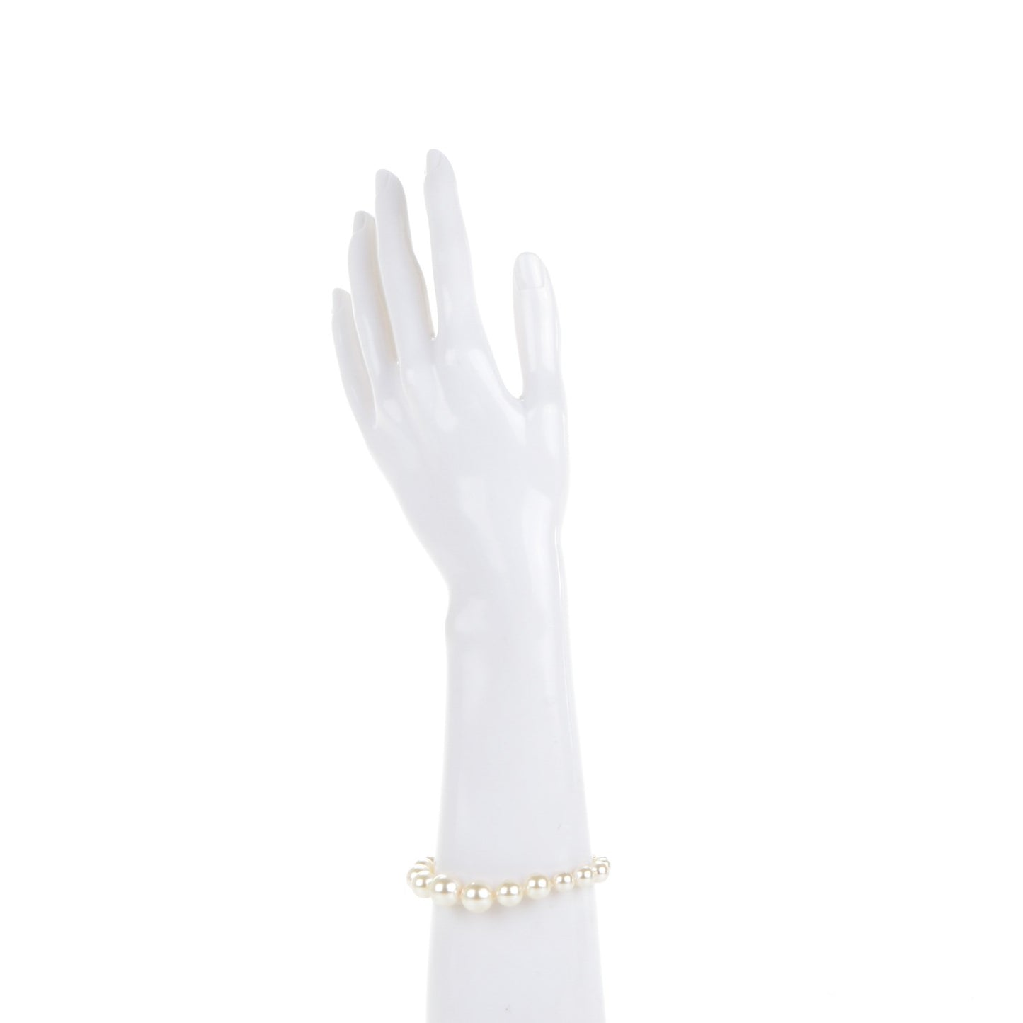 Baguette Crystal Pearl CC Bracelet Gold