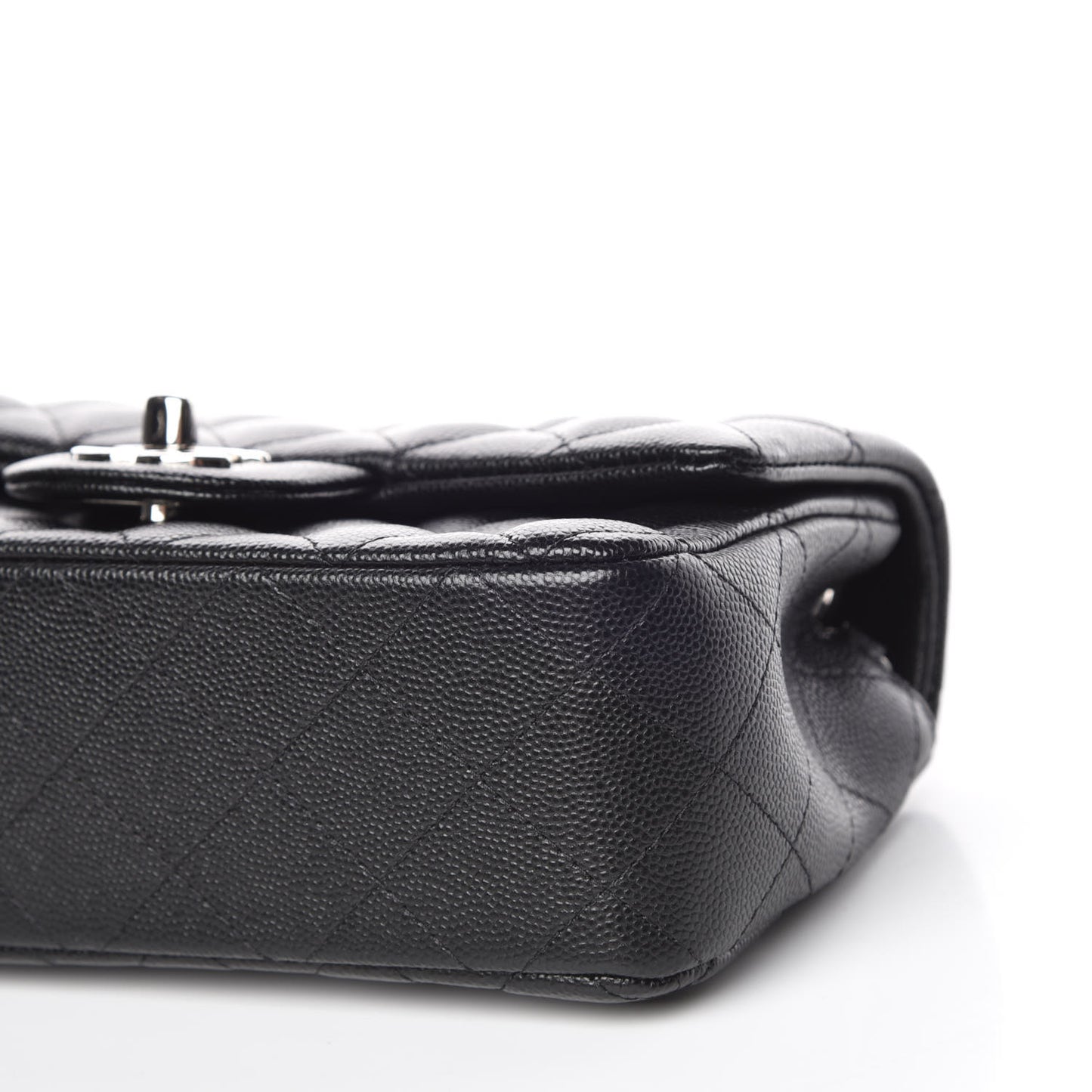 Caviar Quilted Mini Rectangular Flap Black