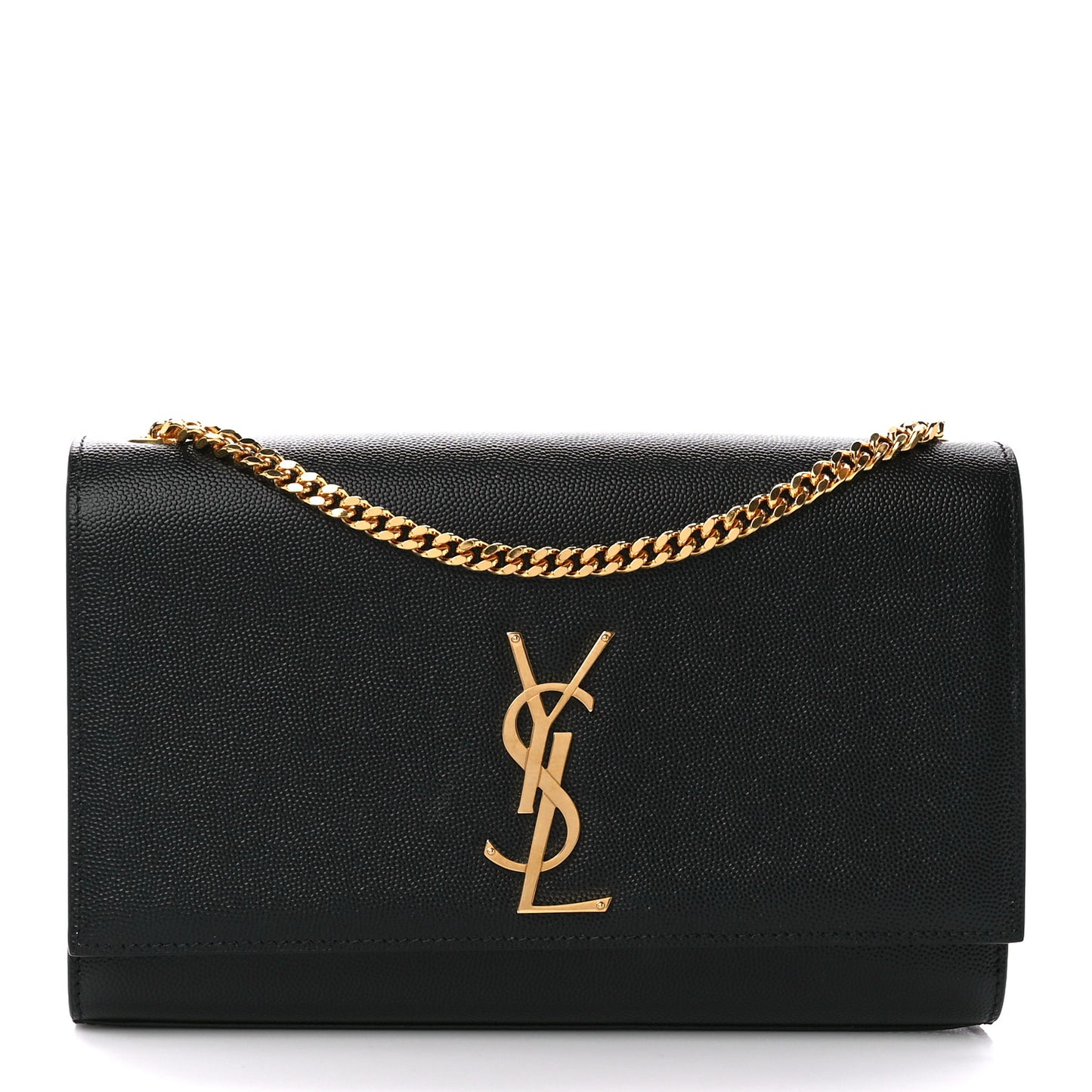 Grain De Poudre Medium Classic Monogram Kate Satchel Black