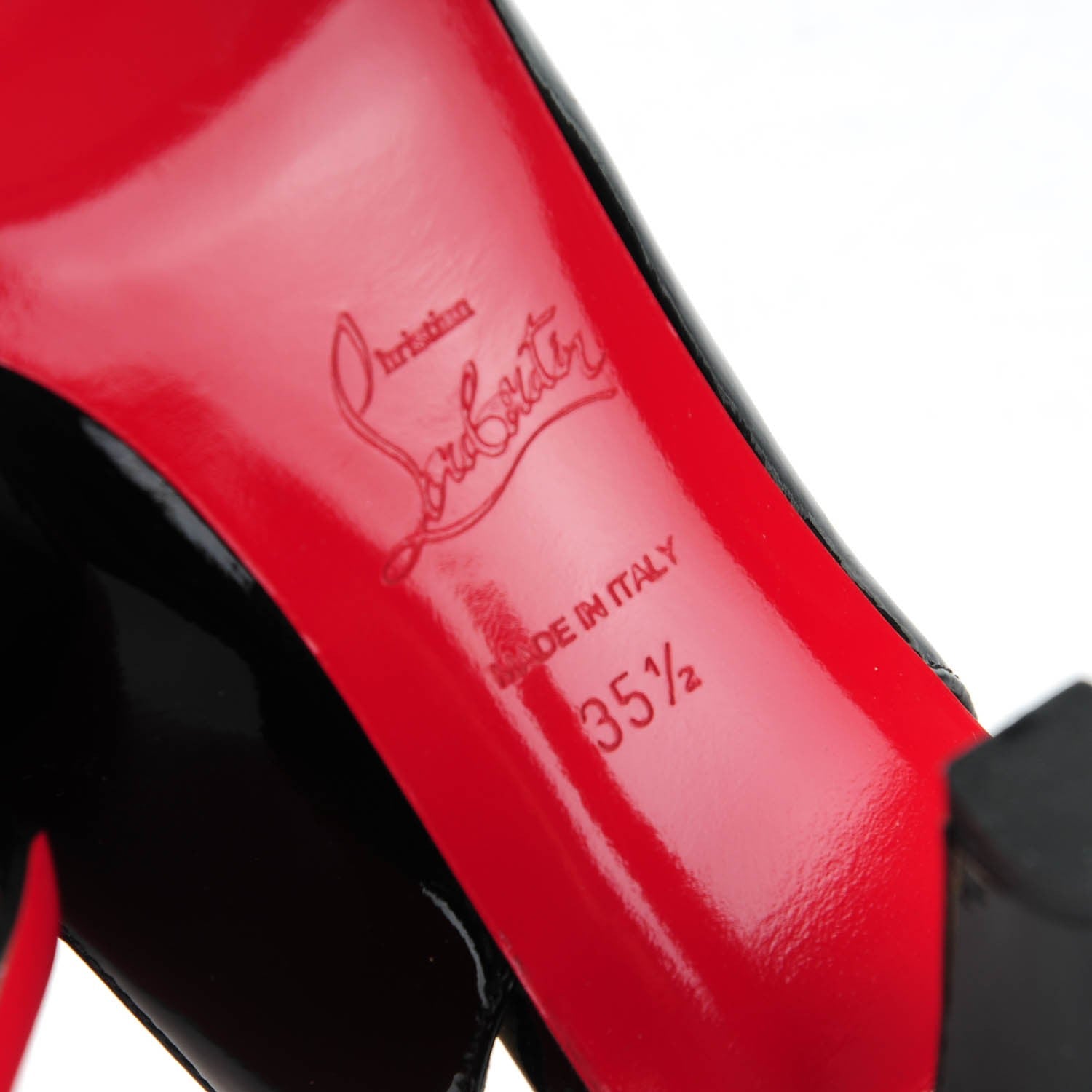 Christian Louboutin Patent No Prive 90 Pumps 35.5 Black 6 of 7