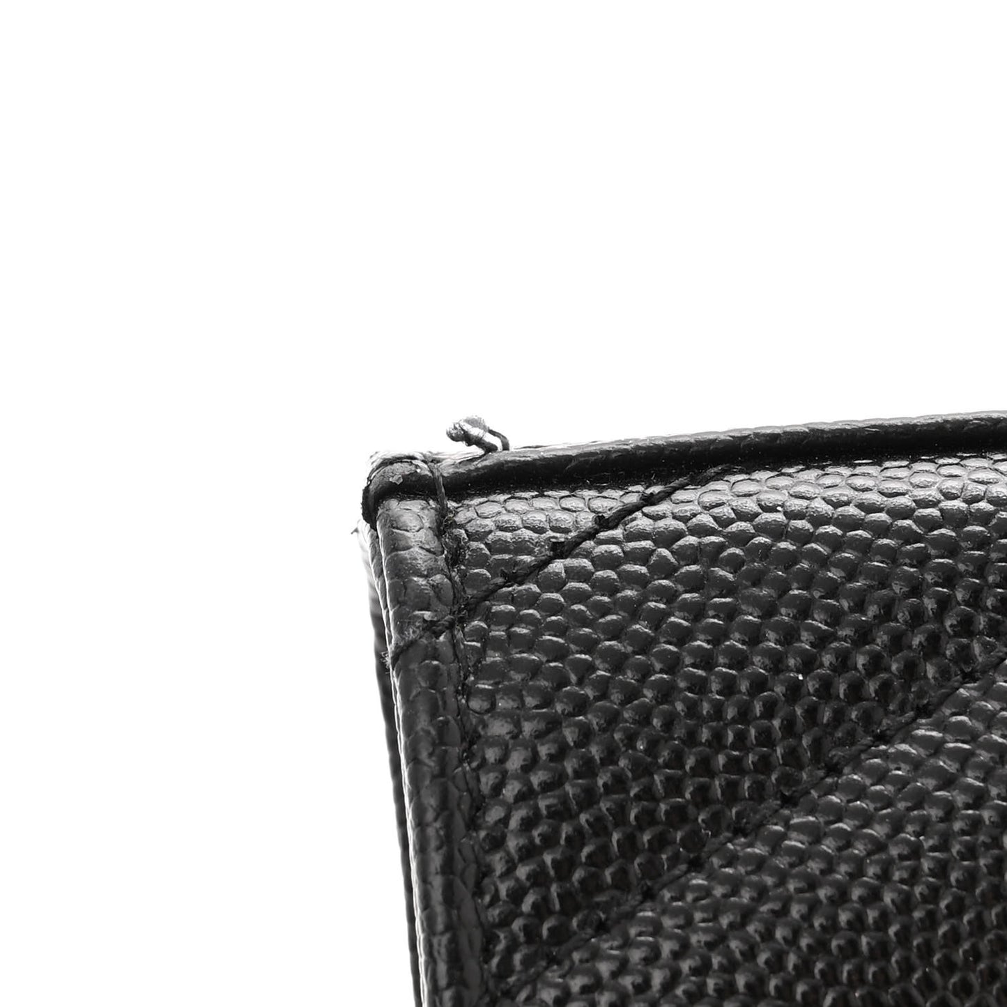 Grain De Poudre Matelasse Chevron Monogram Chain Wallet Black