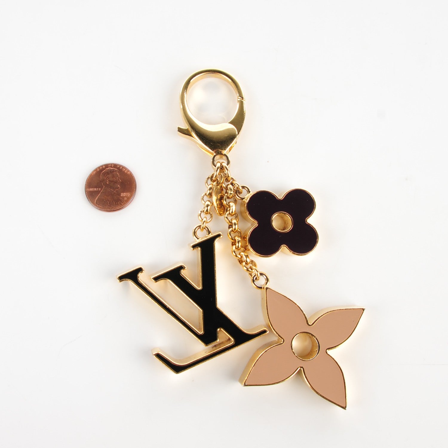 Louis Vuitton Fleur De Monogram Bag Charm Dore 2 of 5
