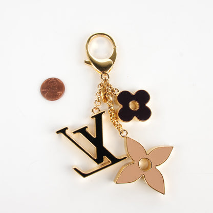 Louis Vuitton Fleur De Monogram Bag Charm Dore 2 of 5
