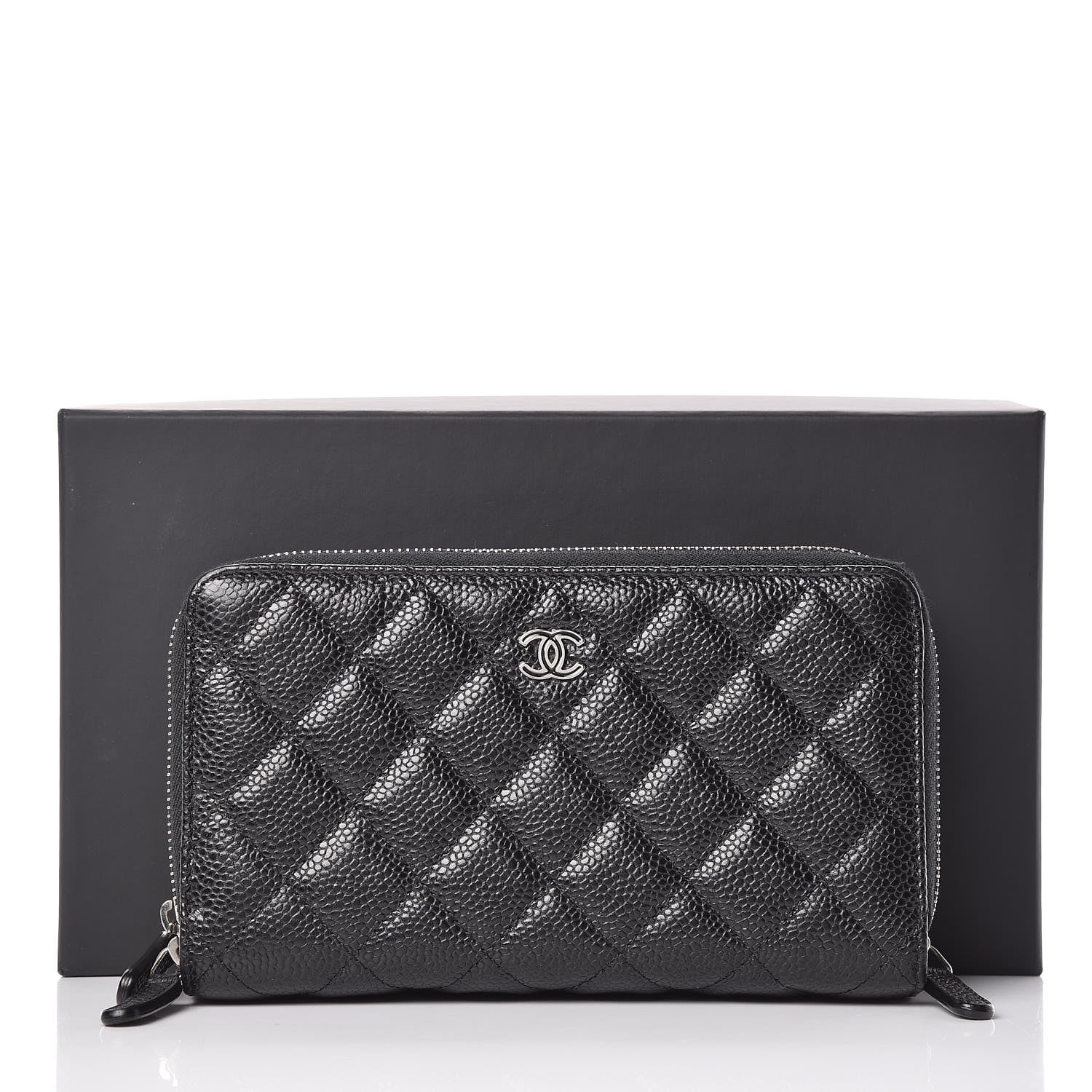 Chanel Caviar Quilted Zip Around Phone Holder Black 10 of 10