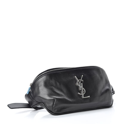 Saint Laurent Calfskin Monogram Belt Bag Black 4 of 10
