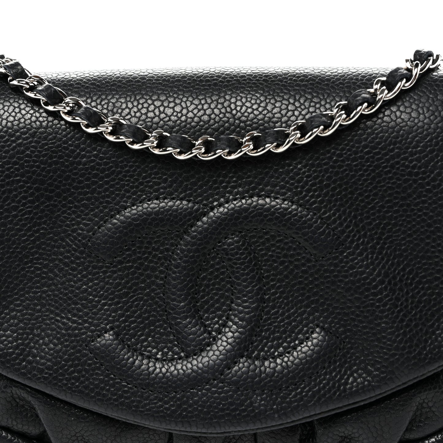 Caviar Half Moon Wallet On Chain WOC Black