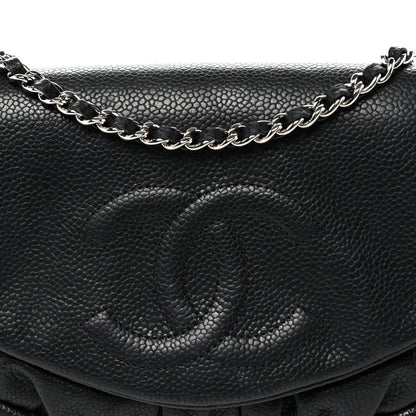 Chanel Caviar Half Moon Wallet On Chain WOC Black 9 of 11