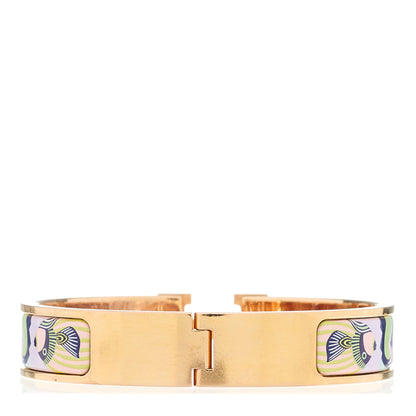 Hermes Enamel Printed Narrow Lanternes Ballons et Cocarde Clic Clac H Bracelet PM Multicolor 2 of 3