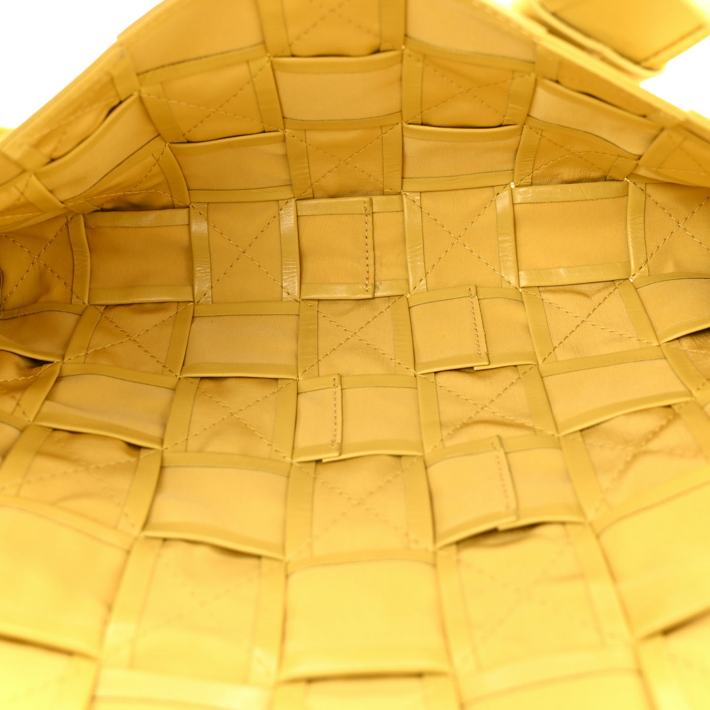 Paper Calfskin Intrecciato Stretch Cassette Buttercup