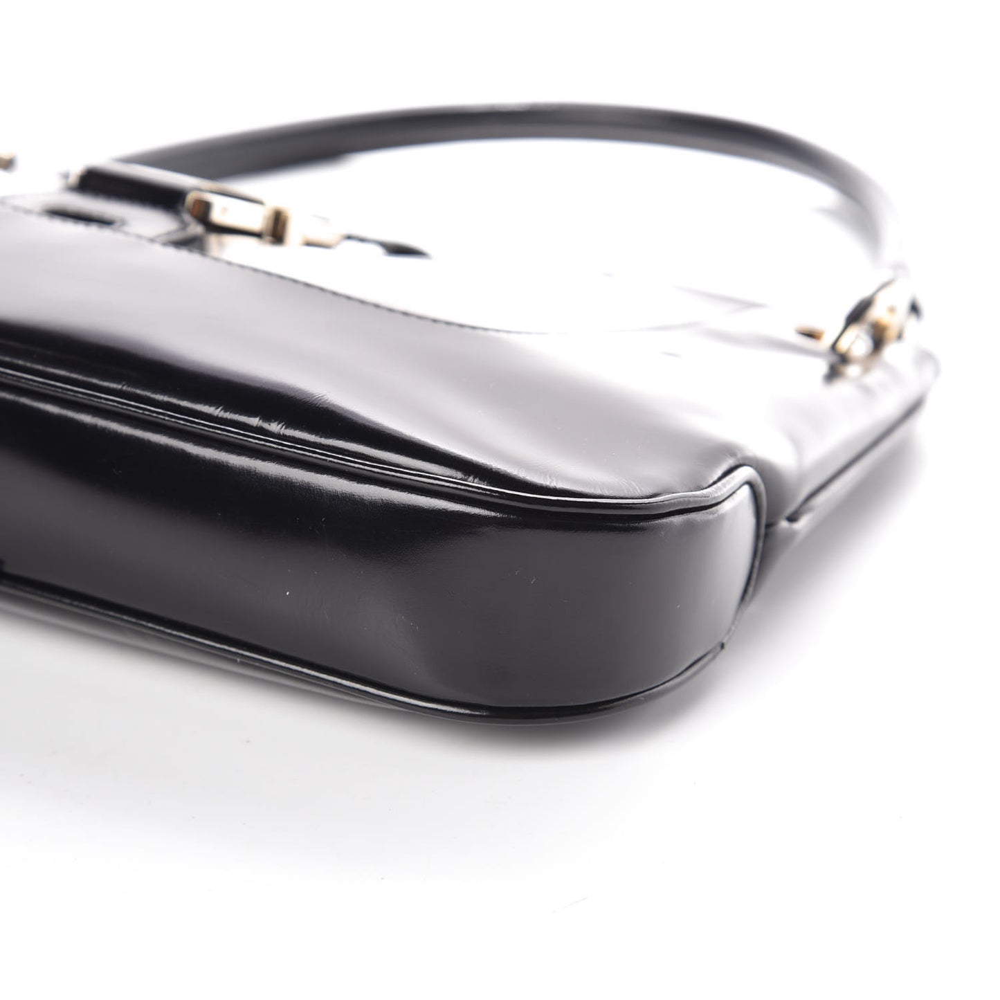 Polished Calfskin Small Hobo Black