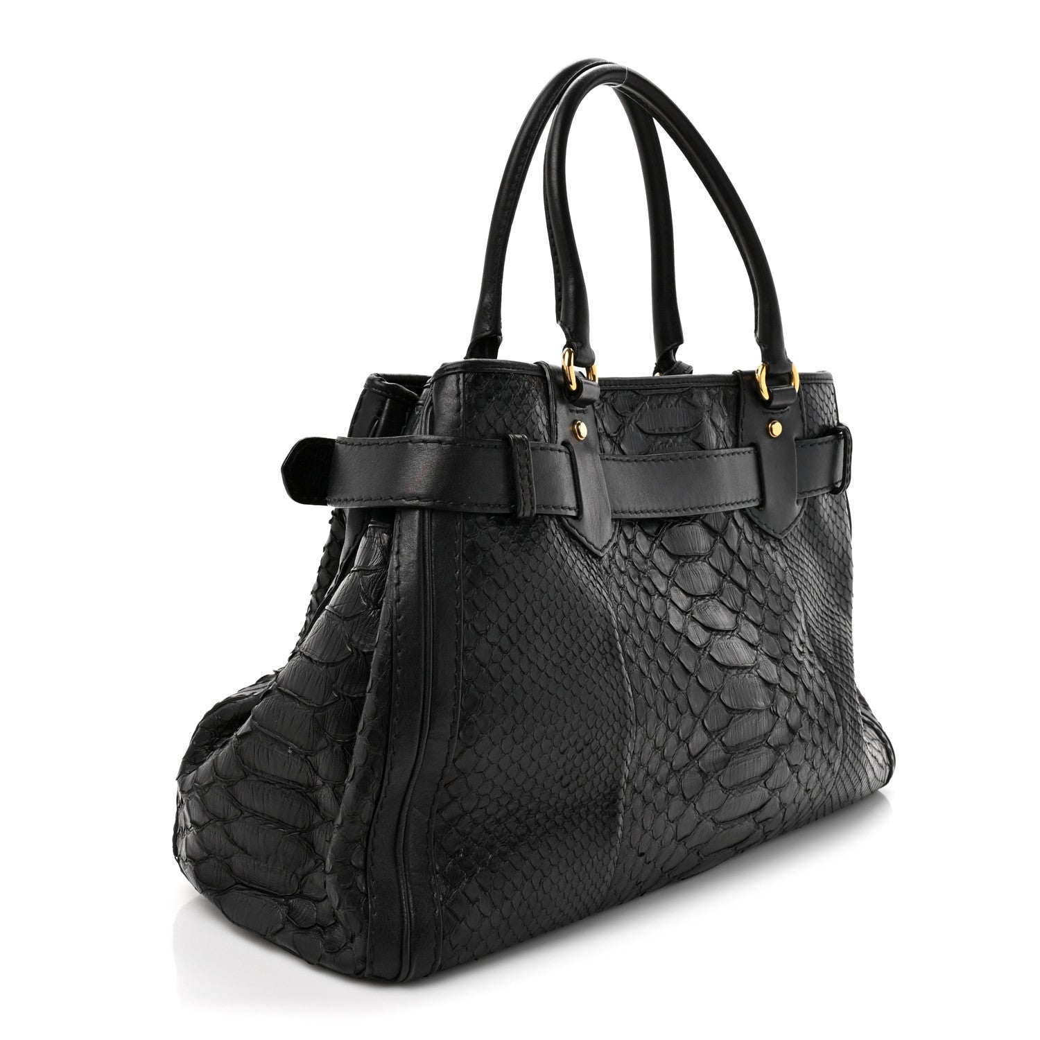 Gucci Snakeskin Large GG Running Tote Black 3 of 16