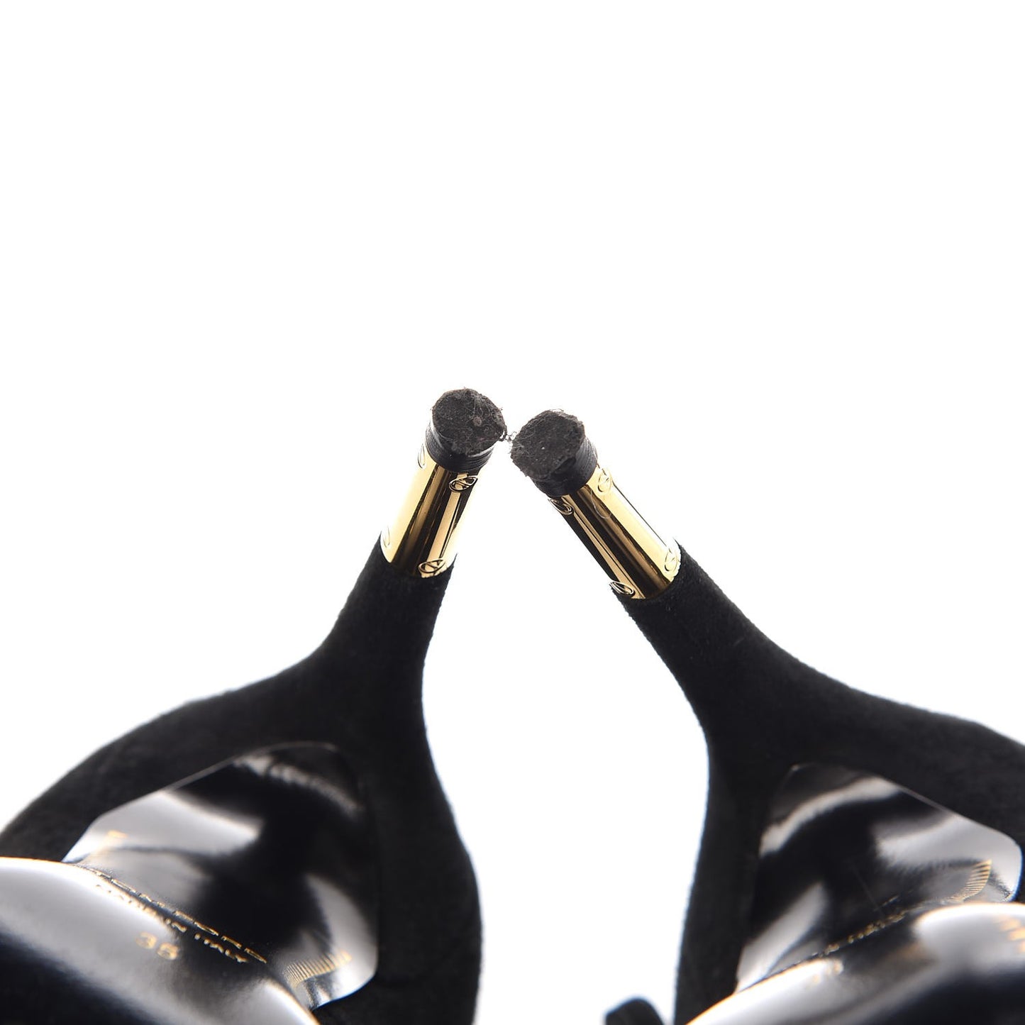 Suede Ankle-Lock Pumps 35 Black