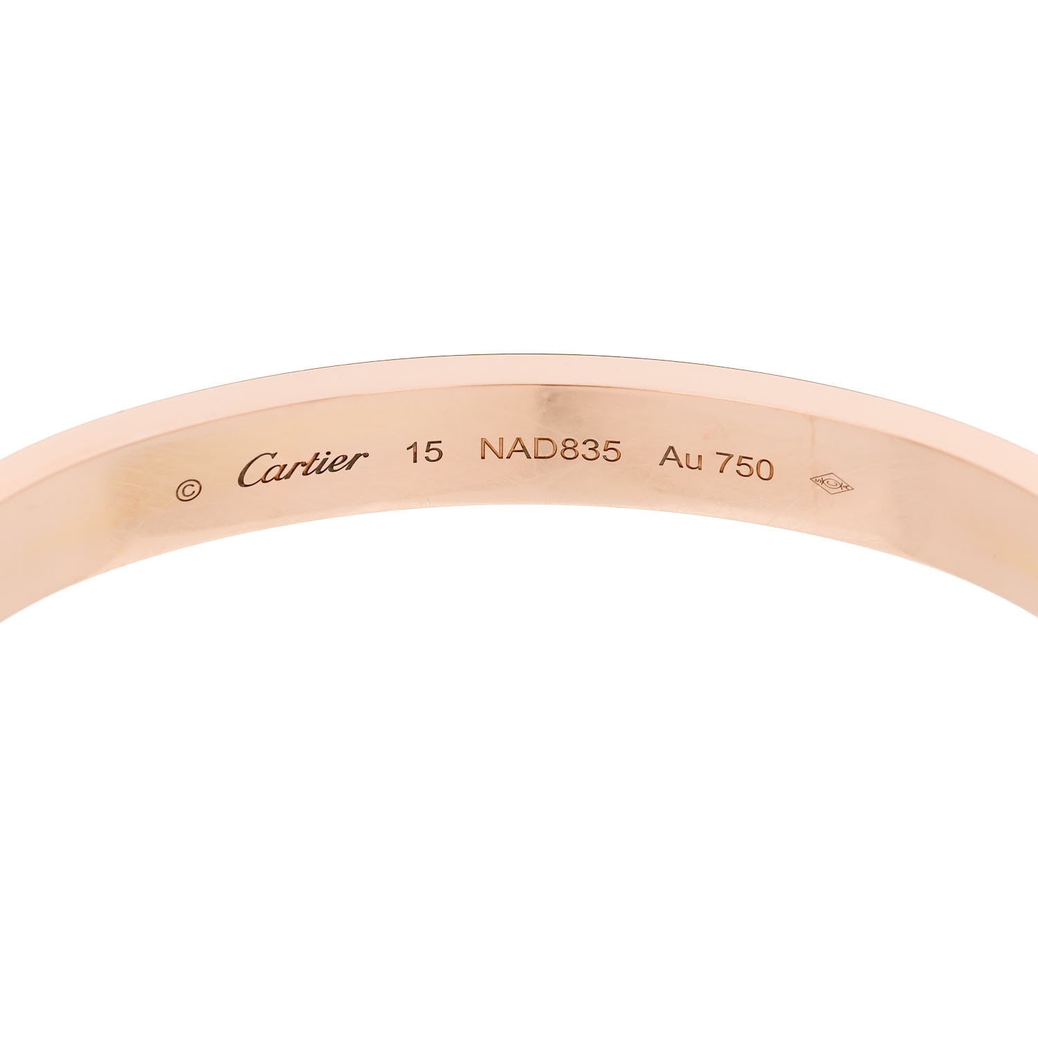 Cartier 18K Pink Gold LOVE Bracelet 15 6 of 9