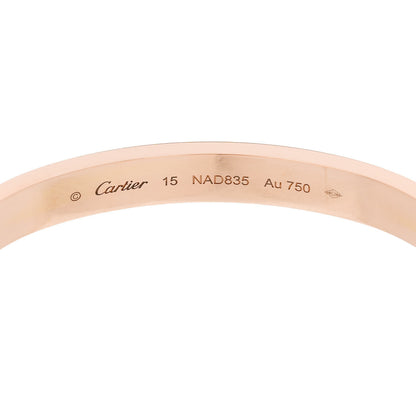 Cartier 18K Pink Gold LOVE Bracelet 15 6 of 9
