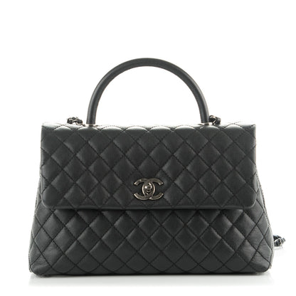 Chanel Caviar Quilted Medium Coco Handle Flap Black 1 of 8