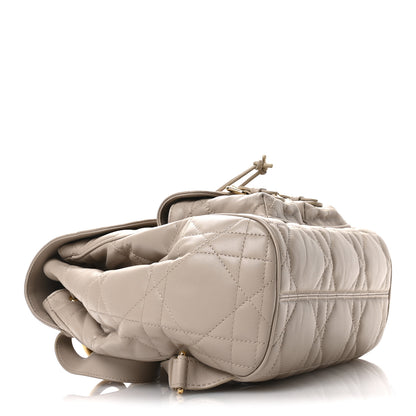 Christian Dior Lambskin Macrocannage Medium Caro Backpack Beige 4 of 10