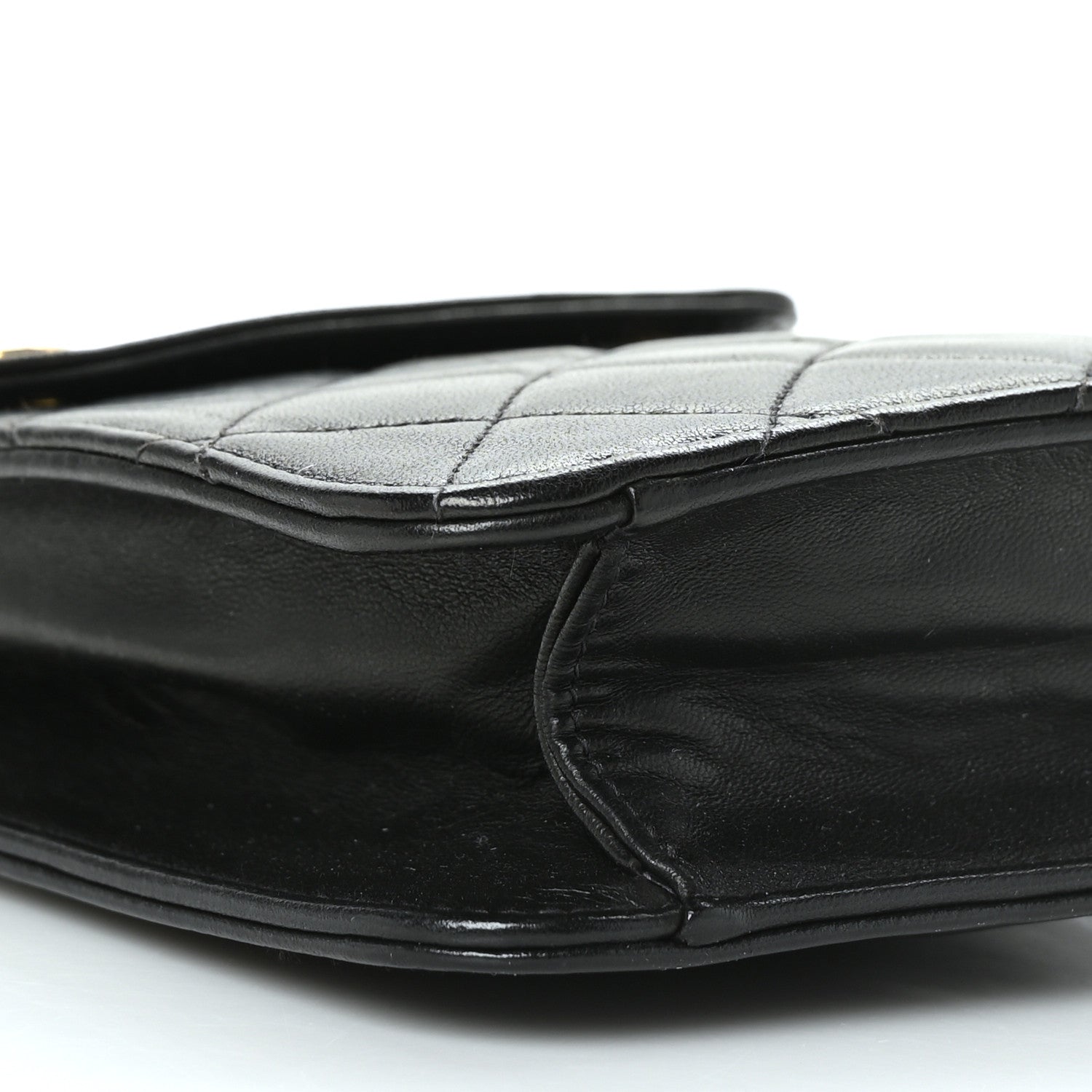 Chanel Lambskin Quilted Waist Belt Bag 80 32 Black 9 of 10