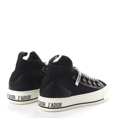 Christian Dior Technical Mesh Calfskin Womens Walk'N'Dior High Top Sneaker 35.5 Black 4 of 7