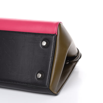 Celine Smooth Calfskin Small Tri-Color Edge Shoulder Bag Fushia 9 of 18