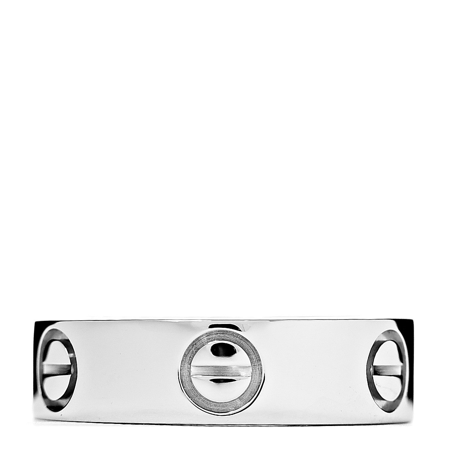 Cartier 18K White Gold 5.5mm LOVE Ring 50 5.25 1 of 3
