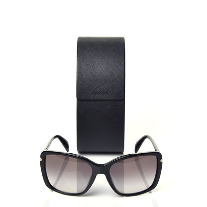 Prada Acetate Square Sunglasses SPR 14P Black 7 of 7