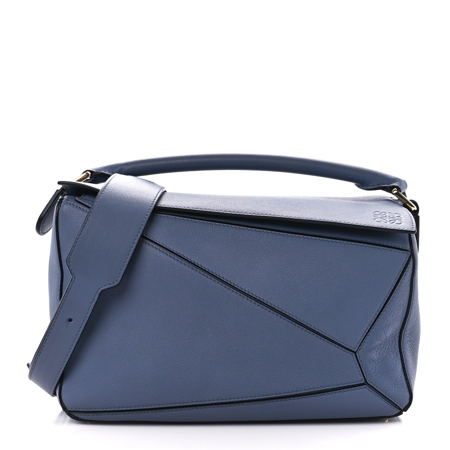 Loewe Calfskin Medium Puzzle Bag Blue 1 of 12