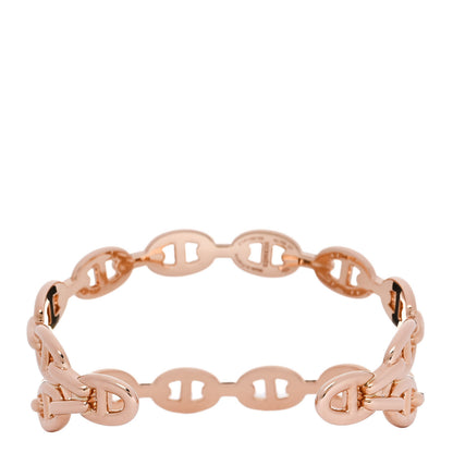 Hermes 18K Rose Gold Chaine d'Ancre Enchainee Double Cuff Bracelet ST 2 of 3