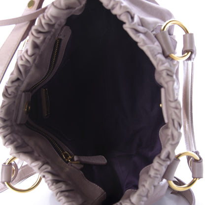 Miu Miu Vitello Shine Top Handle Satchel Mughetto 6 of 9