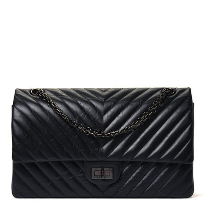 Chanel Aged Calfskin Chevron Quilted 2.55 Reissue 226 So Black 1 of 5