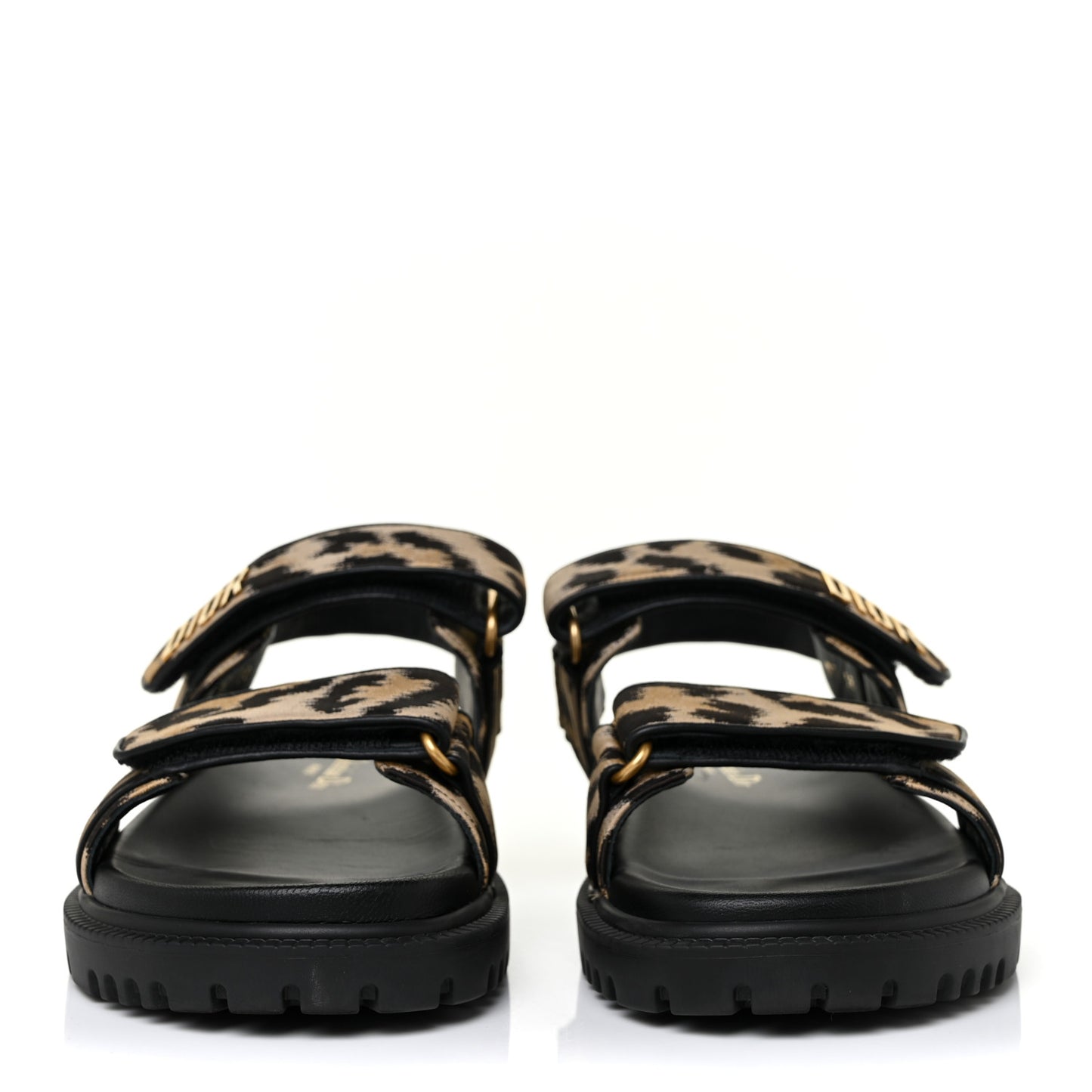 Technical Fabric Mizza Print DiorAct Sandals 38 Beige Multicolor