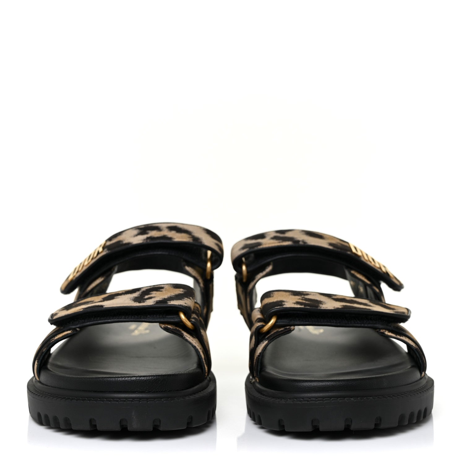 Christian Dior Technical Fabric Mizza Print DiorAct Sandals 38 Beige Multicolor 2 of 12