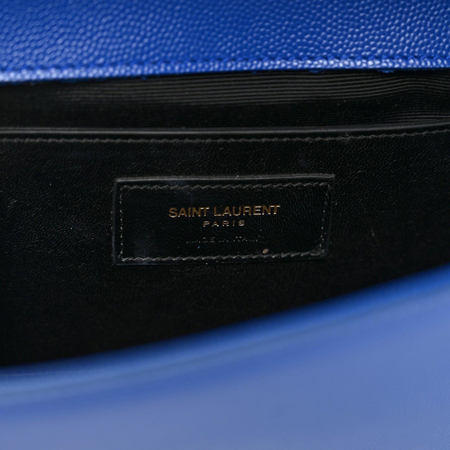 Grain De Poudre Classic Monogram Cassandre Clutch Blue Majorelle