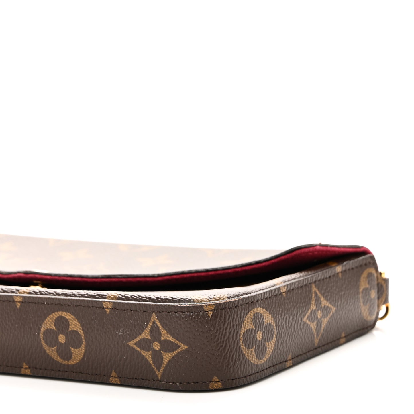 Monogram Pochette Felicie Chain Wallet Fuchsia