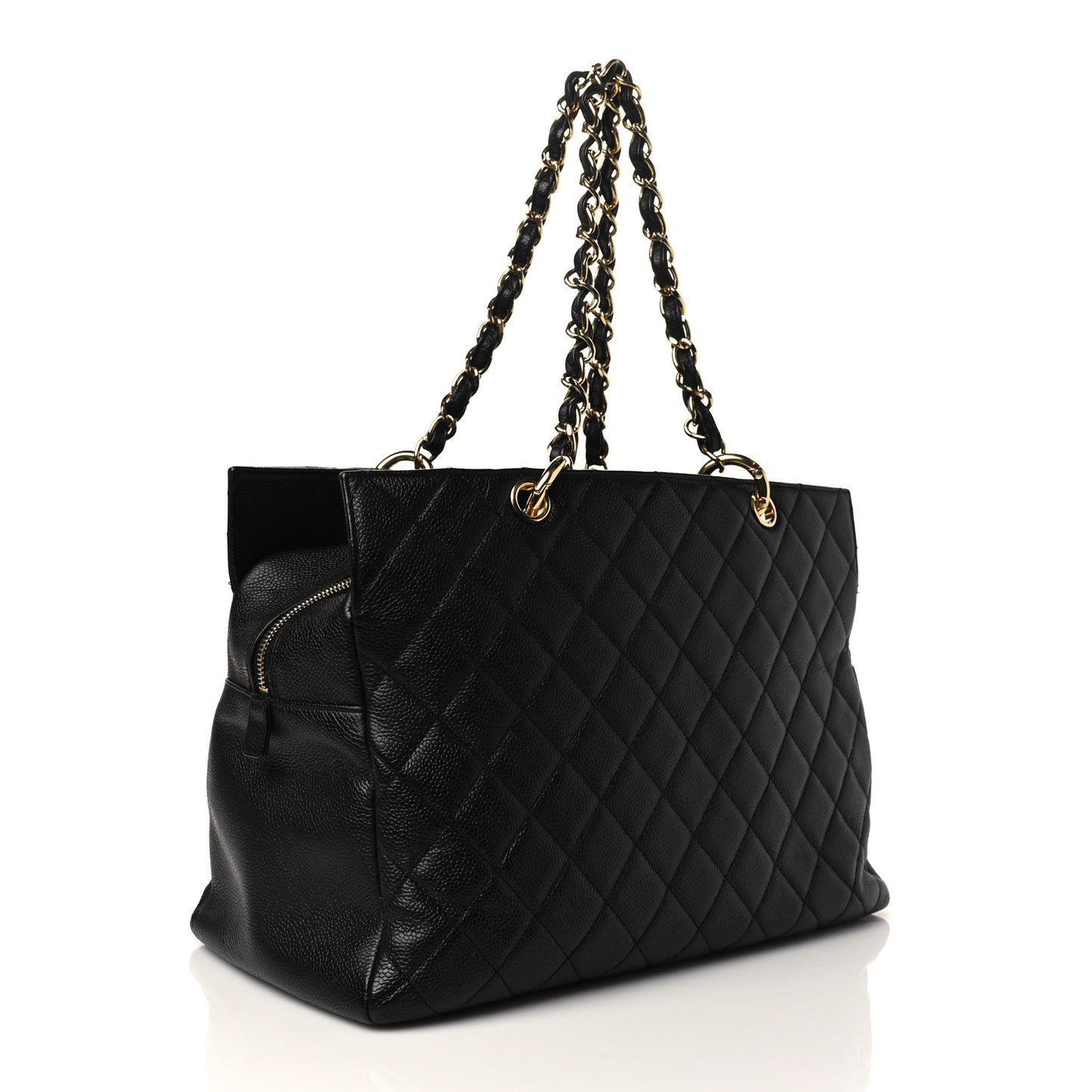 Caviar Quilted Grand Timeless Tote GTT Black