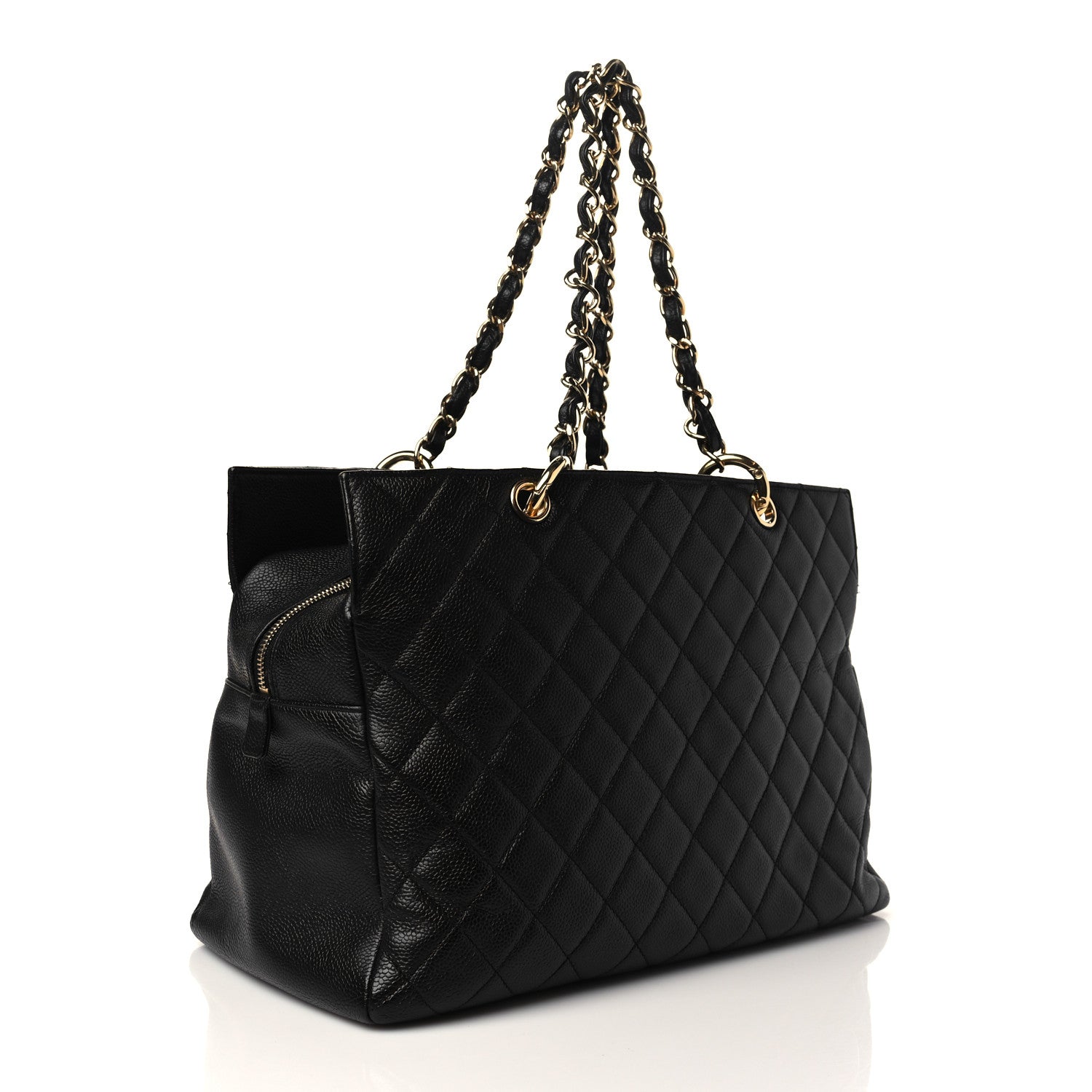 Chanel Caviar Quilted Grand Timeless Tote GTT Black 3 of 7