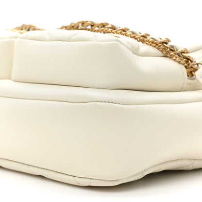 Chanel Calfskin Quilted Small Camera Case White 8 of 11