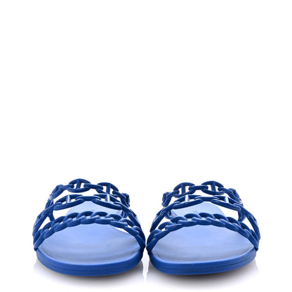 Hermes Rubber Chaine d'Ancre Rivage Sandals 37 Bleu Smalt 3 of 9