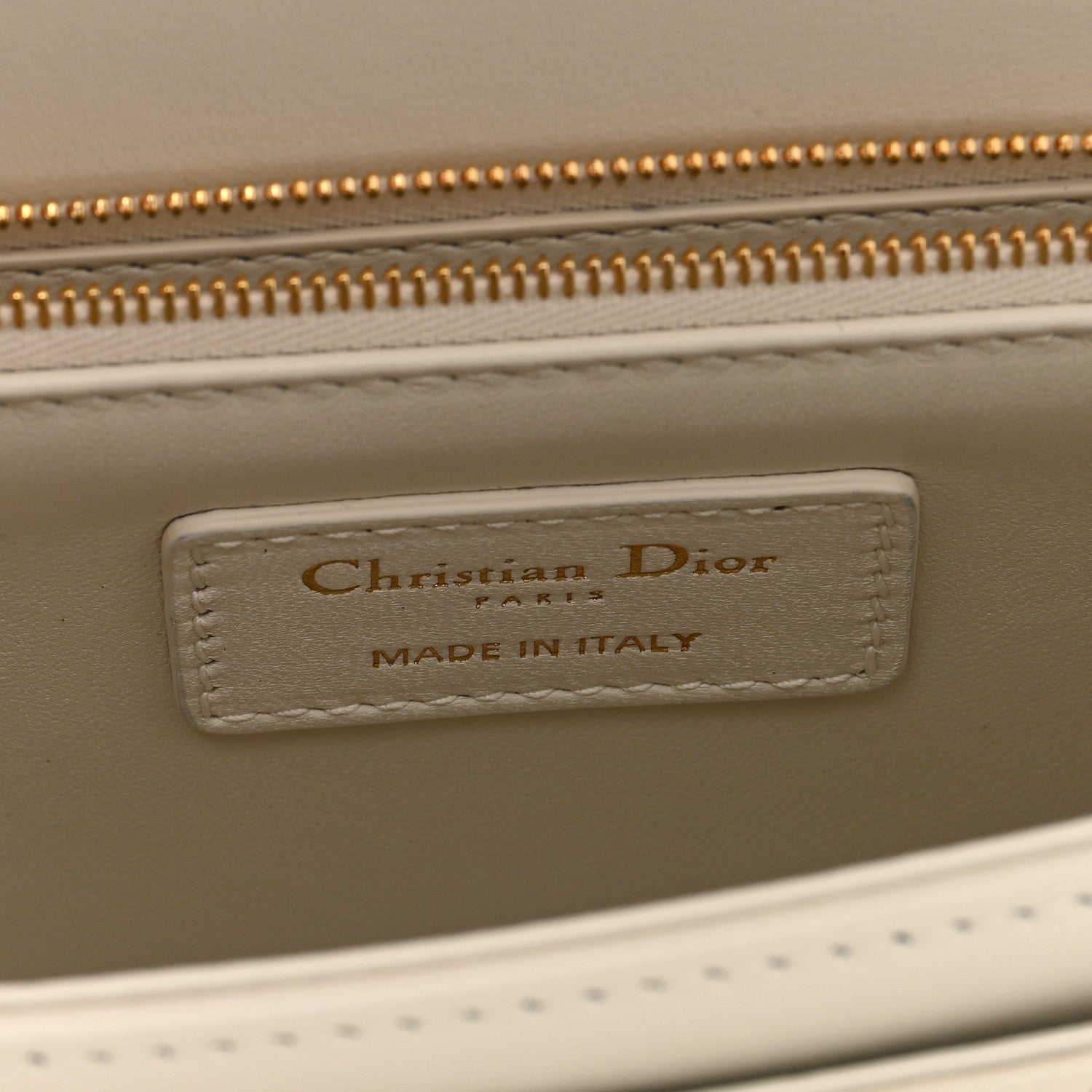 Christian Dior Calfskin Pearl Cannage My Dior Top Handle Clutch Latte 6 of 9