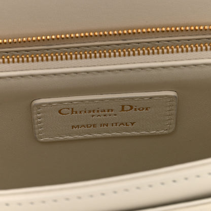 Christian Dior Calfskin Pearl Cannage My Dior Top Handle Clutch Latte 6 of 9