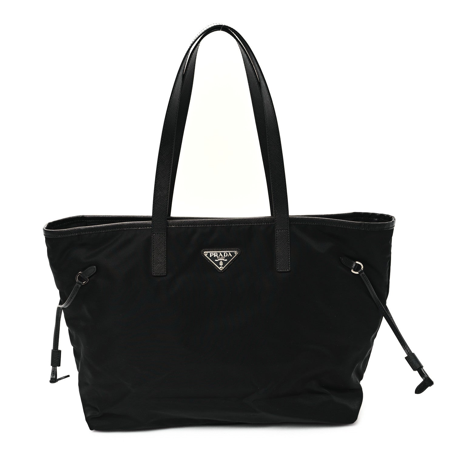 Prada Tessuto Nylon Saffiano Shopping Tote Black 1 of 9
